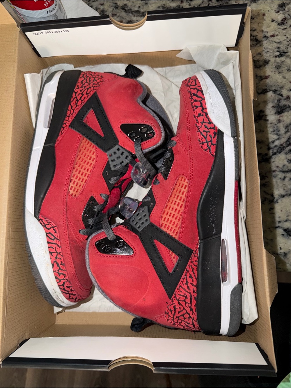 Jordan Spizike Retro Red and Black Basketball Sneakers